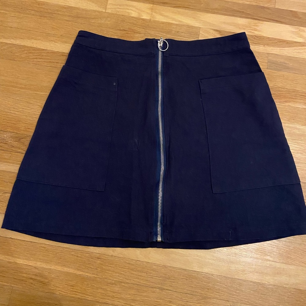 Fashion on Earth A-line Navy Skirt | Size Medium